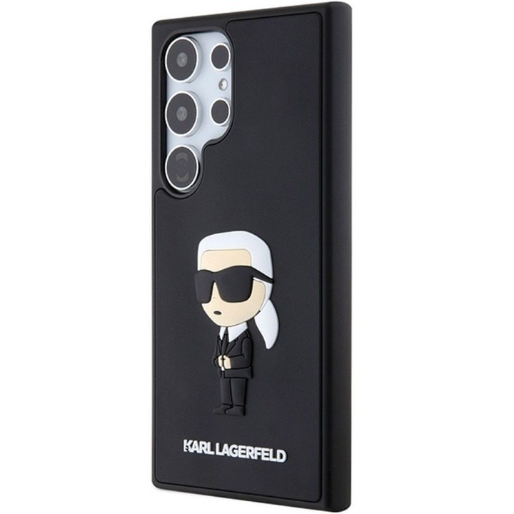 KARL LAGERFELD чохол для SAMSUNG S24 Ultra KLHCS24L3DRKINK (3D RUBBER IKONIK NFT) чорний