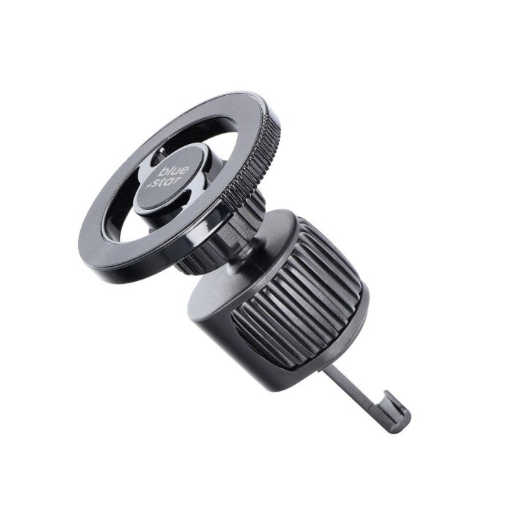 Magnetic car phone holder compatible with MagSafe Blue Star Barrel for air vent black