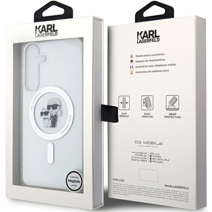 KARL LAGERFELD чохол для SAMSUNG S24 KLHMS24SHGKCNOT (MAGSAFE IML KC) прозорий