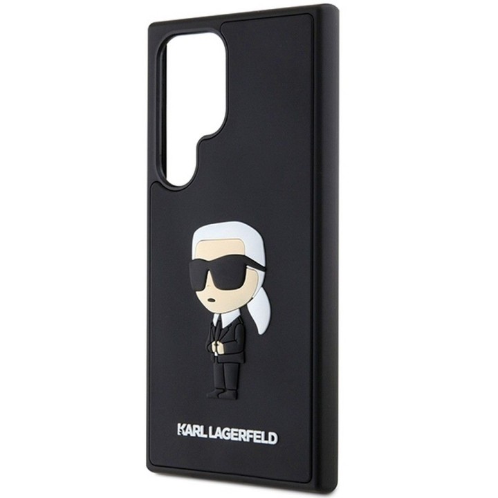 KARL LAGERFELD чохол для SAMSUNG S24 Ultra KLHCS24L3DRKINK (3D RUBBER IKONIK NFT) чорний