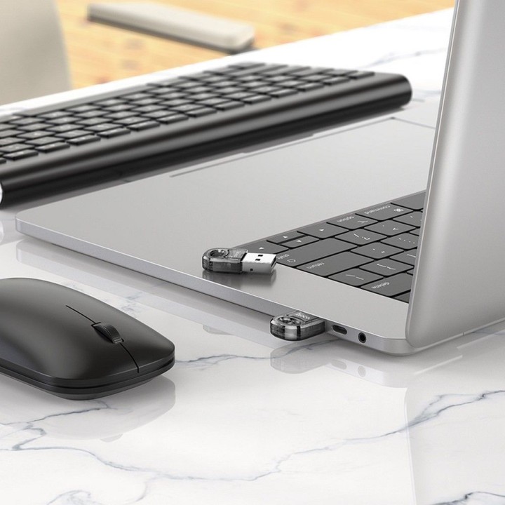 Адаптер USB A bluetooth Hoco UA28 прозорий чорний