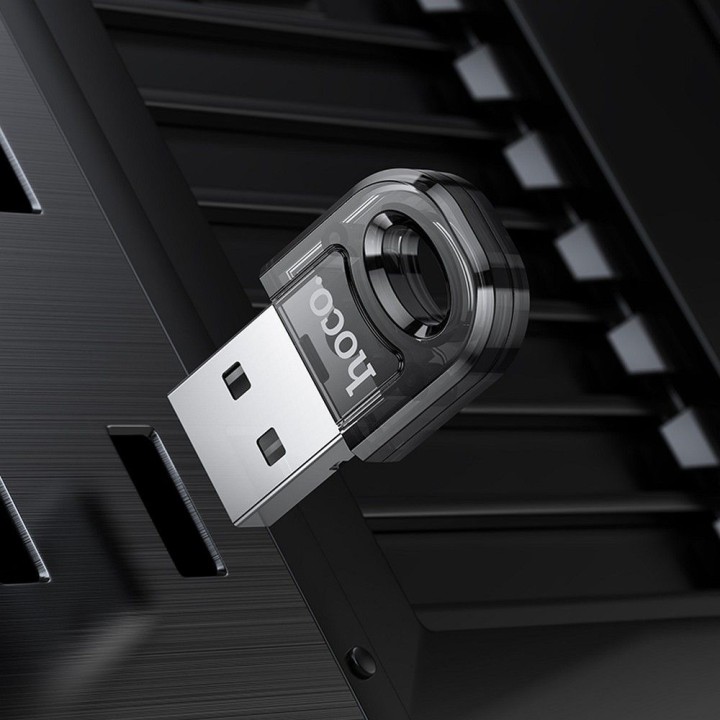 Adapter USB A bluetooth Hoco UA28 transparentny czarny