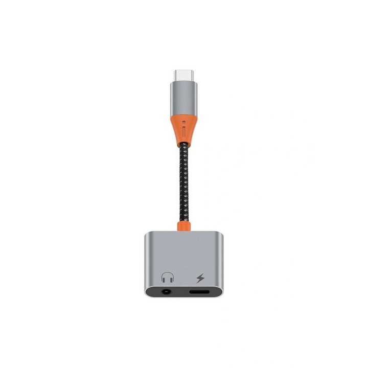 WiWU - Audio адаптер LT10 тип C на тип C + 3.5mm