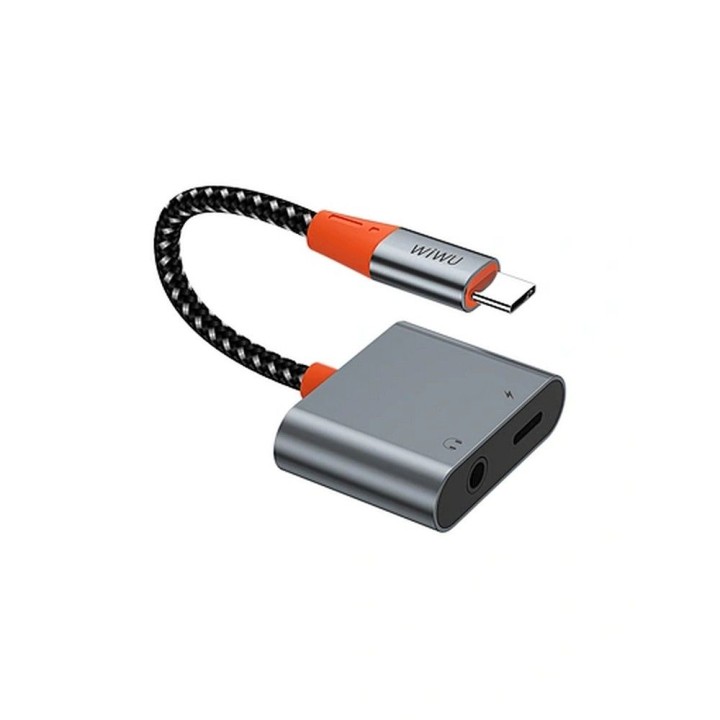 WiWU - Audio адаптер LT10 Тип C для Тип C + 3.5mm