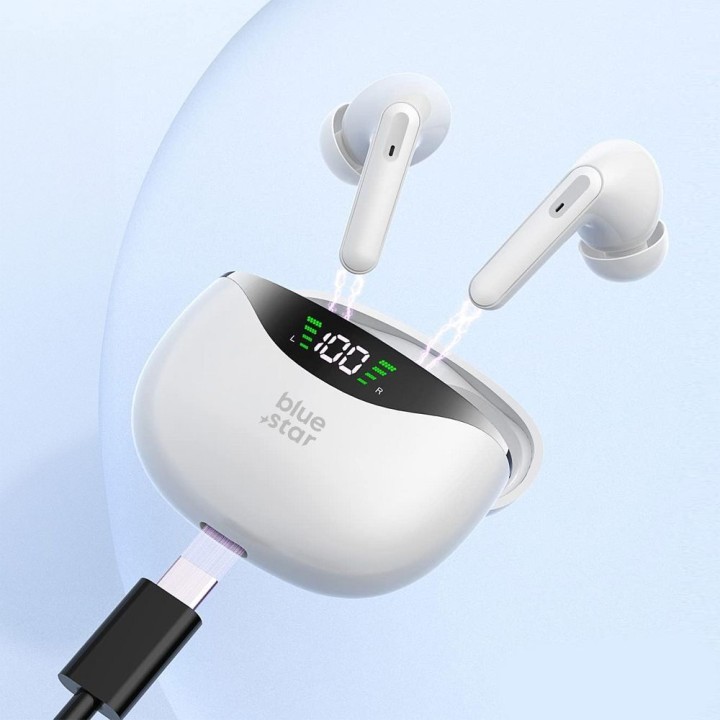 Wireless headphones in-ear Blue Star T60 TWS white