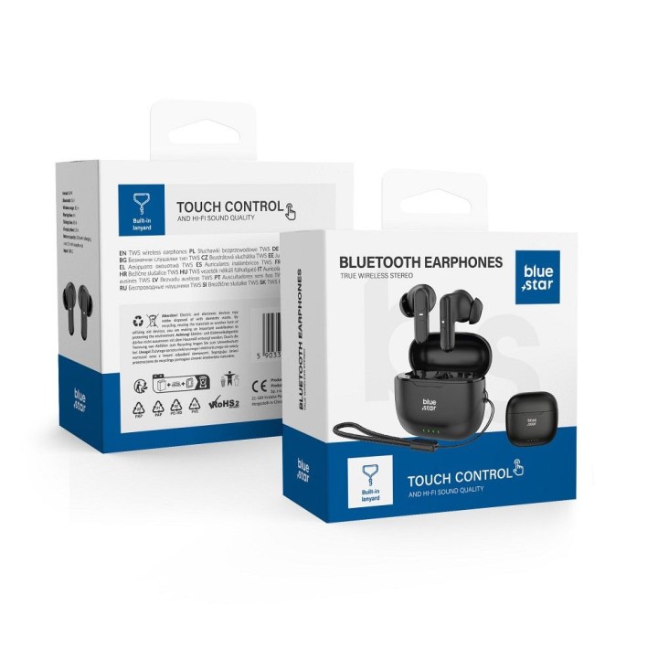 Беспроводные наушники-вкладыши Blue Star BK31 TWS черные