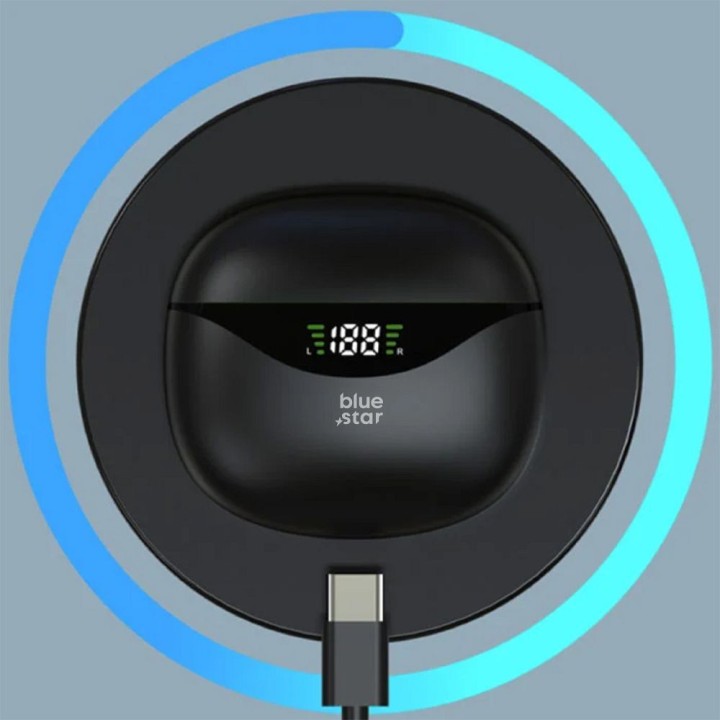 Wireless in-ear headphones Blue Star T60 TWS black