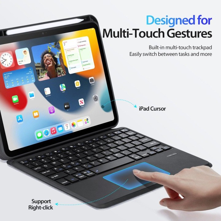 DUX DUCIS case DK foldable with a wireless keyboard for iPad 10 (2022) black