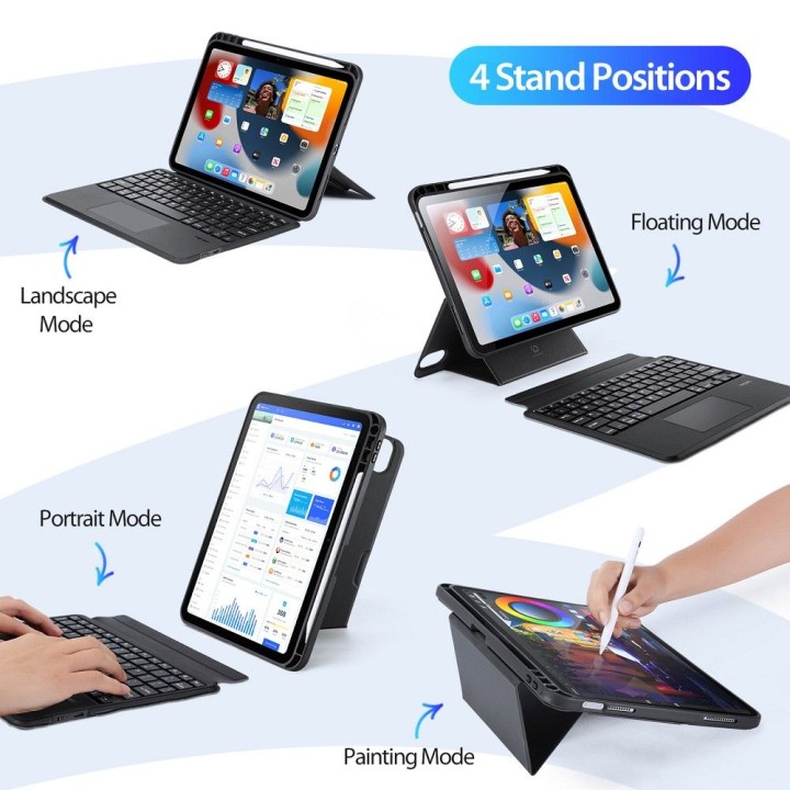 DUX DUCIS case DK foldable with a wireless keyboard for iPad 10 (2022) black