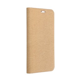 Чехол с клапаном для Samsung S21 FE Luna Book Gold золотой