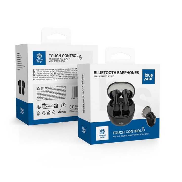 Wireless in-ear headphones Blue Star BK99 TWS black