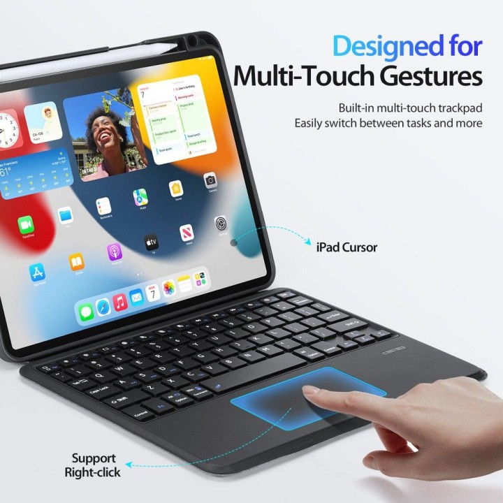DUX DUCIS case DK foldable with a wireless keyboard for iPad 4/5/6/iPad Pro 11 (2018/2020/2021/2022) black