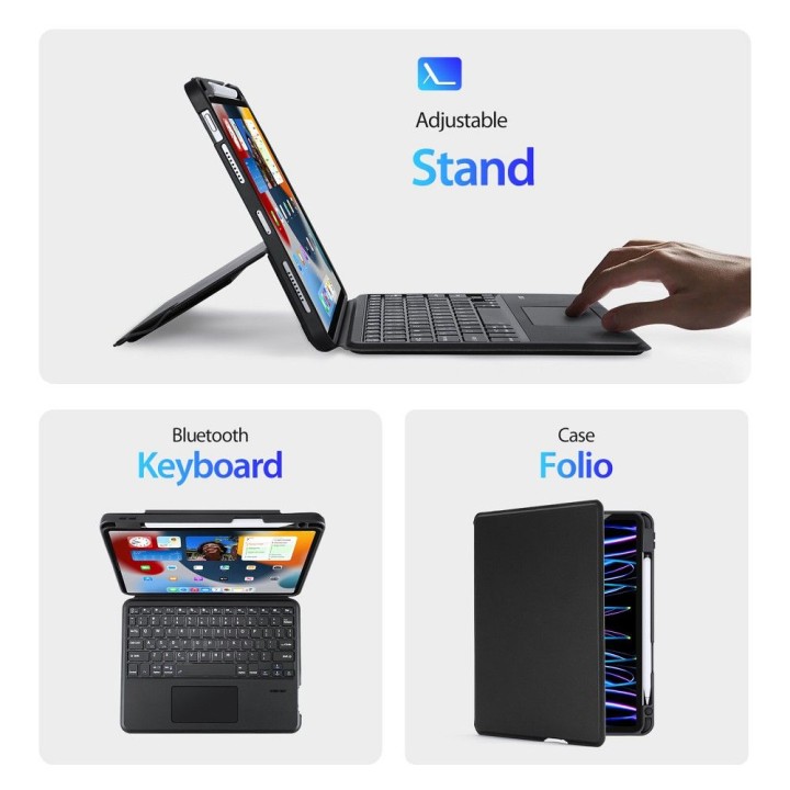 DUX DUCIS case DK foldable with keyboard wireless for iPad 4/5/6/iPad Pro 11 (2018/2020/2021/2022) black