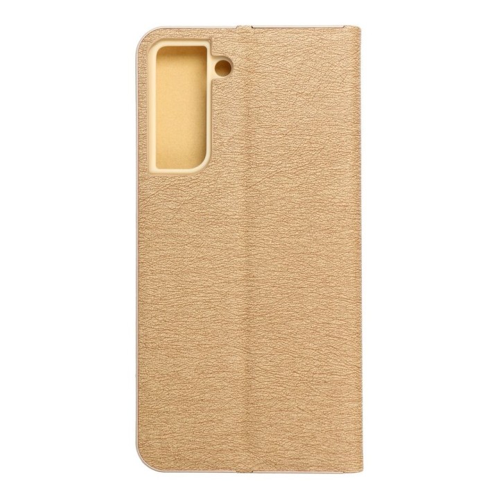 Чохол з клапаном для Samsung S21 FE Luna Book Gold золотий