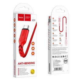 Кабель USB-A – USB-C Hoco QC 3A 1 m X59 красный