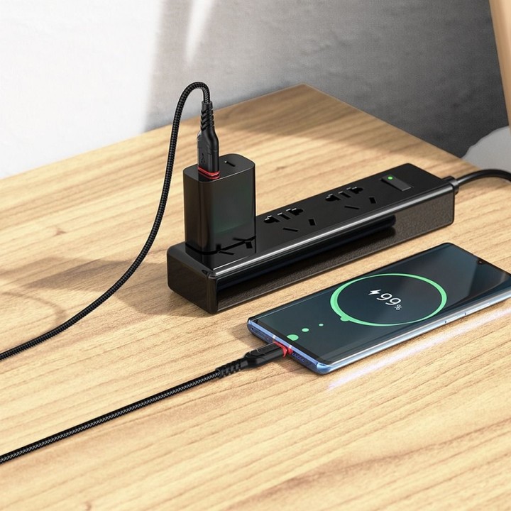 Кабель USB-A – USB-C Hoco QC 3A 1 m X59 чорний