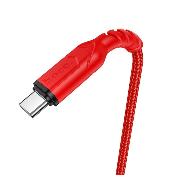 Кабель USB-A – USB-C Hoco QC 3A 1 m X59 красный