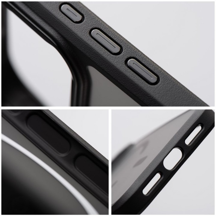 Etui na iPhone 18 Pro / 17 Pro Forcell F-Protect Smoke Hybrid Premium zgodne z MagSafe czarne 0INT