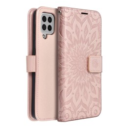 Etui z klapką na Samsung A22 5G Mezzo Book mandala złoto-różowe