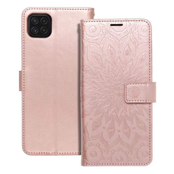 Flip case for Samsung A22 5G Mezzo Book mandala rose gold