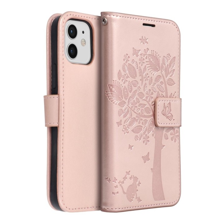 Flip case for iPhone 12 / 12 PRO Mezzo Book tree rose gold