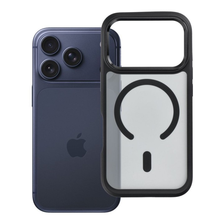 Etui na iPhone 18 Pro / 17 Pro Forcell F-Protect Smoke Hybrid Premium zgodne z MagSafe czarne 0INT
