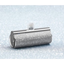 Powerbank Veger PlugOn (W0573P) PD QC3.0 2,4A 12W 5000 mAh z wbudowanym złączem Lightning srebrny