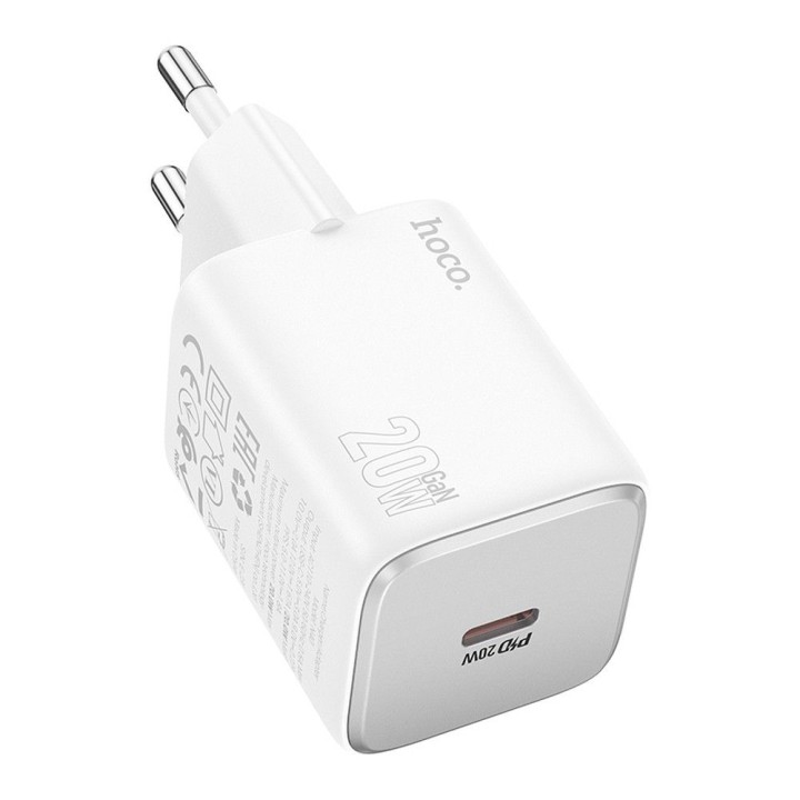 Wall charger for phone Hoco USB C QC PD 20W N40 white