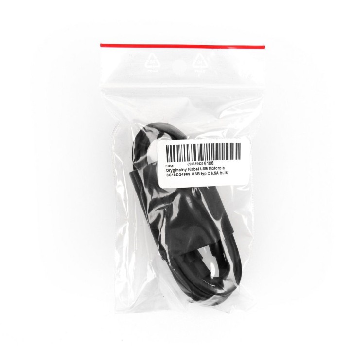 Оригінальний Кабель USB-C – USB-C Motorola 6,5A 1 m SC18D24968 bulk чорний