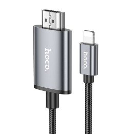 Cable Lightning for HDMI Hoco 1080p 2 m UA27 steel grey