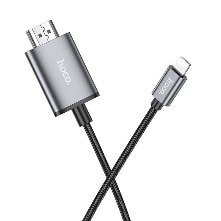 Cable Lightning for HDMI Hoco 1080p 2 m UA27 steel grey