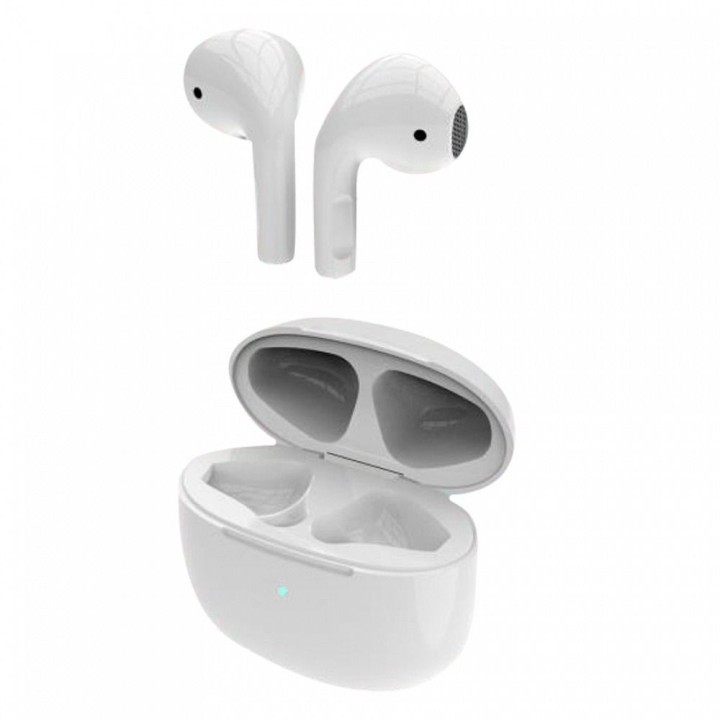 Wireless in-ear headphones Art TWS + docking station with connector Lightning AP-TW-B1 white