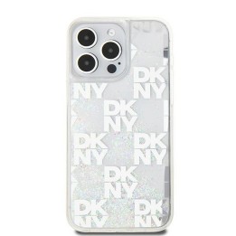 DKNY futerał do IPHONE 15 Pro Max DKHCP15XLCPEPT (DKNY HC Liquid Glitters W/Checkered Pattern) biały