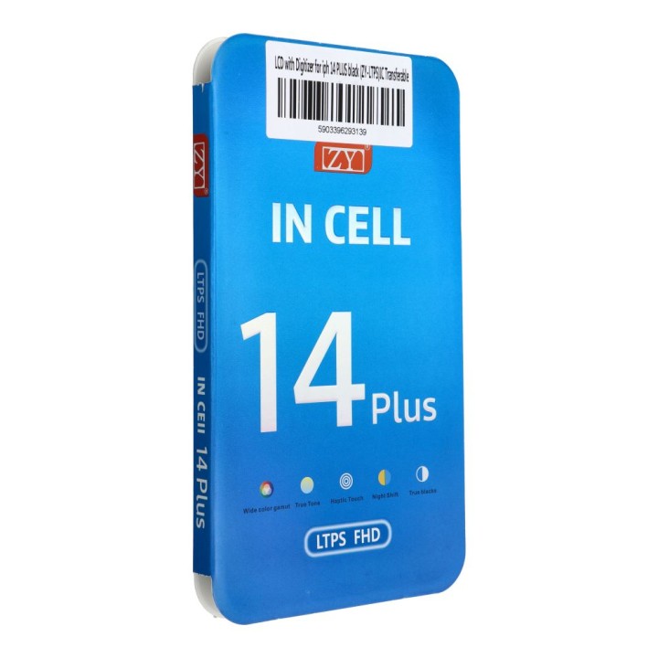 Wyświetlacz do iPhone 14 Plus z ekranem dotykowym czarnym (ZY-LTPS) IC Transferable