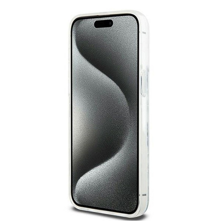 DKNY чохол для IPHONE 15 Pro Max DKHCP15XLCPEPT (DKNY HC Liquid Glitters W/Checkered Pattern) білий