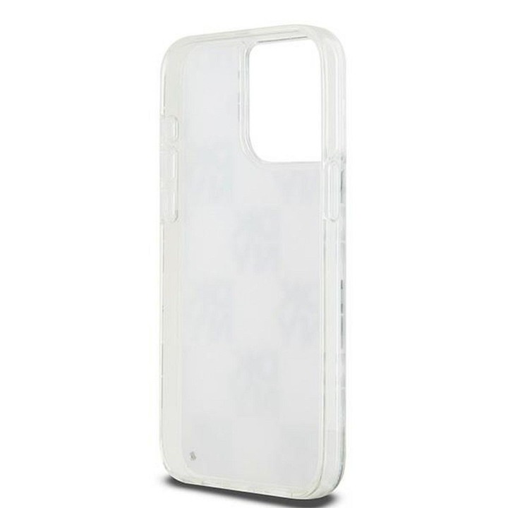 DKNY case for IPHONE 15 Pro Max DKHCP15XLCPEPT (DKNY HC Liquid Glitters W/Checkered Pattern) white