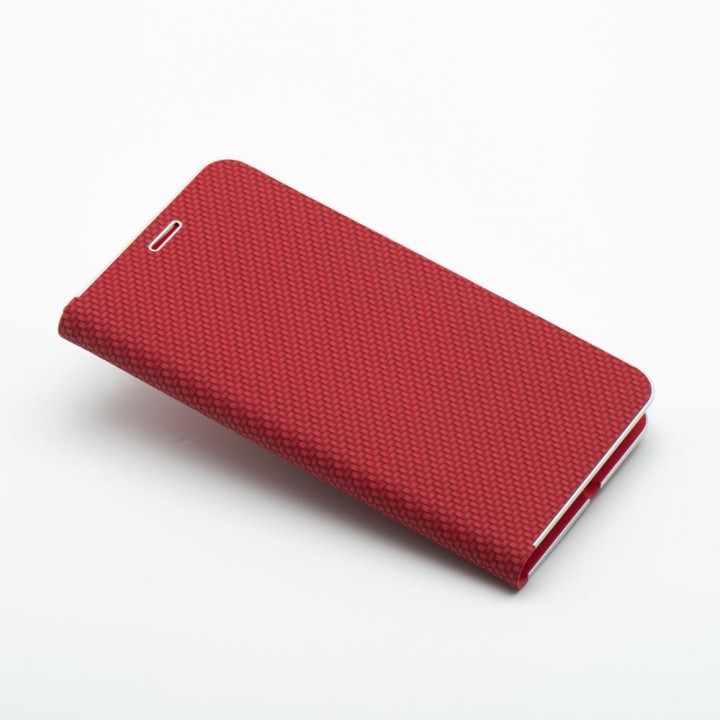 Flip case for iPhone 11 Luna Book Carbon red