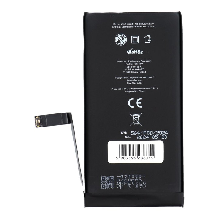 Аккумулятор для iPhone 14 3279 mAh Blue Star HQ