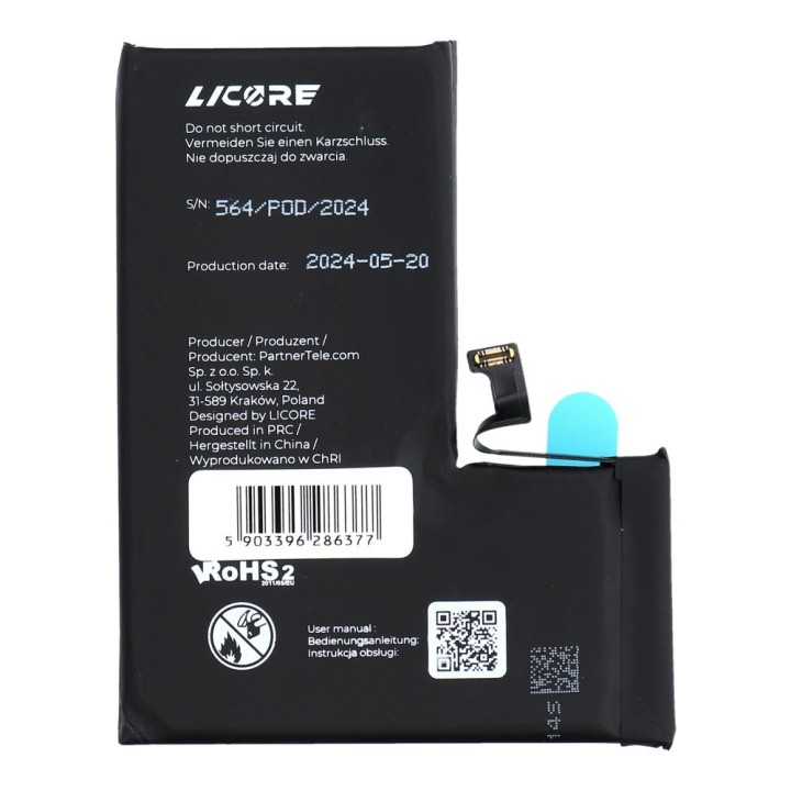 LICORE акумулятор для IPHONE 14 Pro 3200 mAh