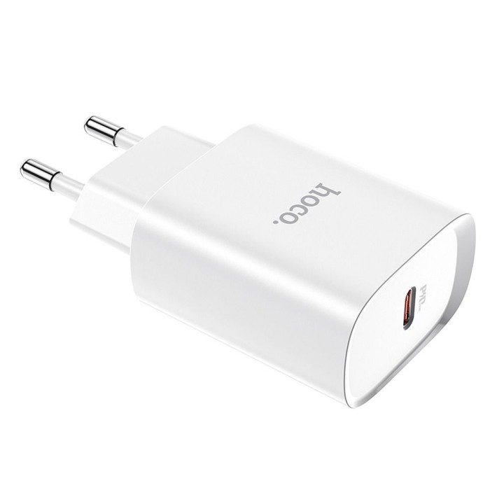Мережевий зарядний пристрій для телефону Hoco USB C PD 20W N14 білий