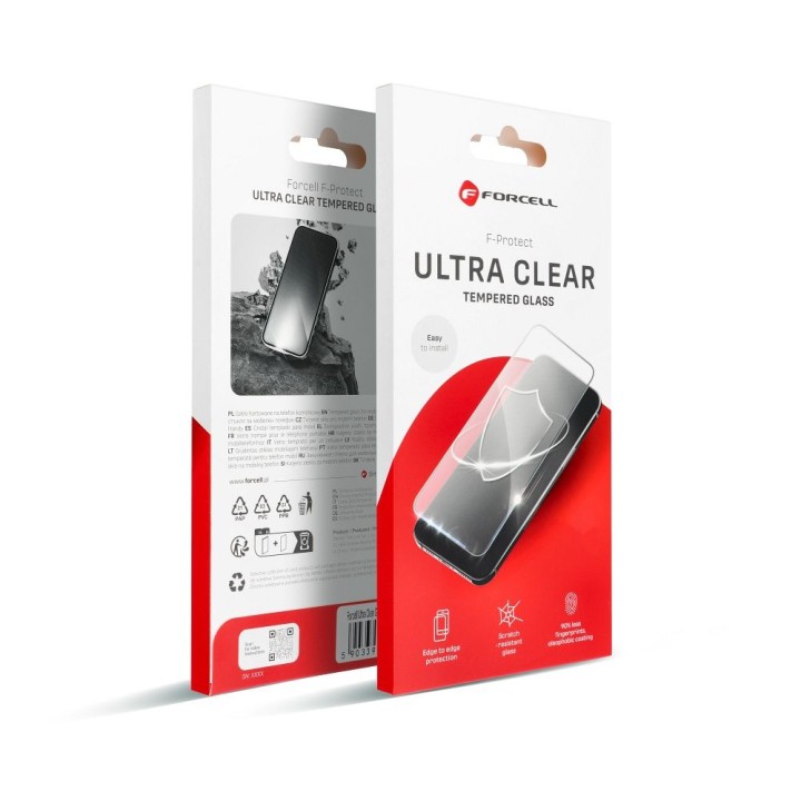 Tempered glass for iPhone 12 / 12 PRO Forcell Ultra Clear Glass black