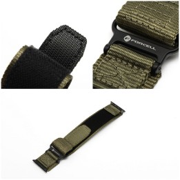 Pasek do Apple Watch Forcell F-Design FA05 rzep nylon 38 / 40 / 41 mm zielony