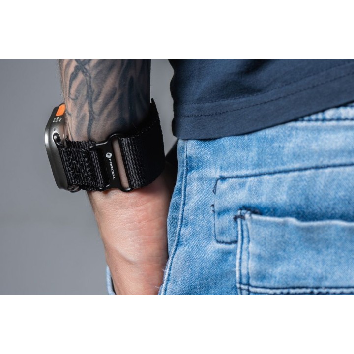 Strap for Apple Watch Forcell F-Design FA05 hook-and-loop, nylon 38 / 40 / 41 mm black