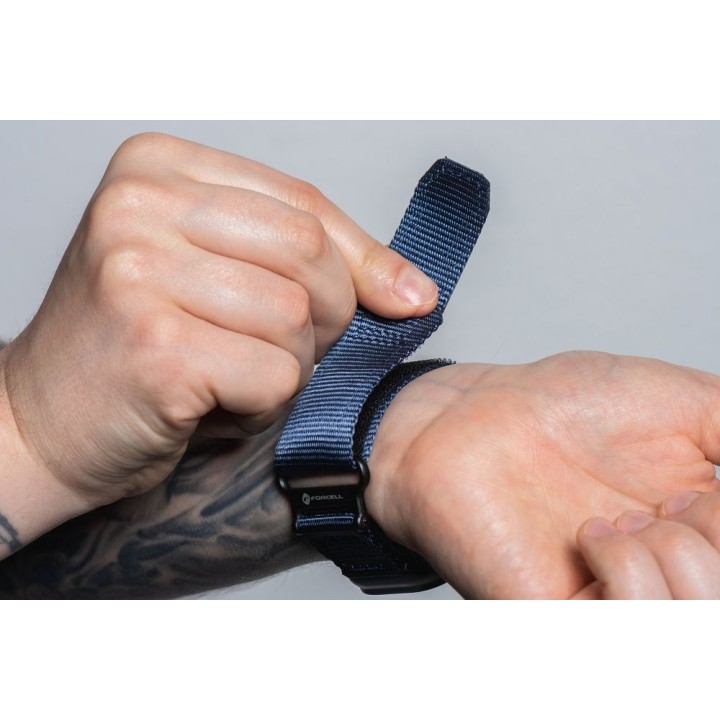 Strap for Apple Watch Forcell F-Design FA05 hook-and-loop, nylon 42 / 44 / 45 / 49 mm blue