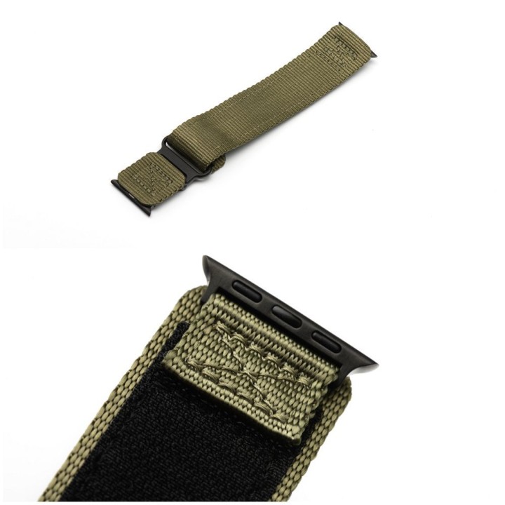 Strap for Apple Watch Forcell F-Design FA05 hook-and-loop, nylon 42 / 44 / 45 / 49 mm green