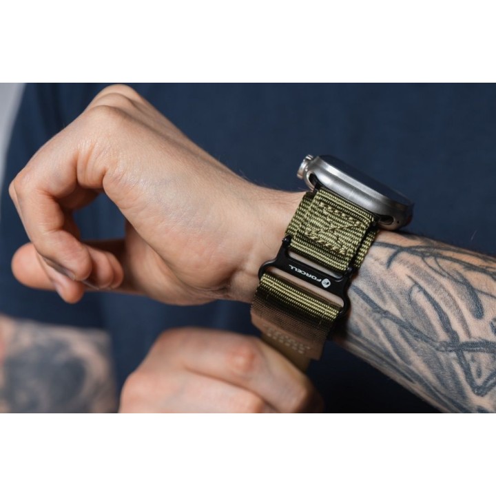Strap for Apple Watch Forcell F-Design FA05 hook-and-loop, nylon 38 / 40 / 41 mm green