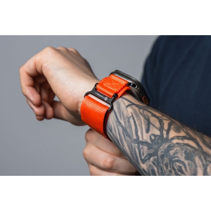 Pasek do Apple Watch Forcell F-Design FA05 rzep nylon 38 / 40 / 41 mm pomarańczowy