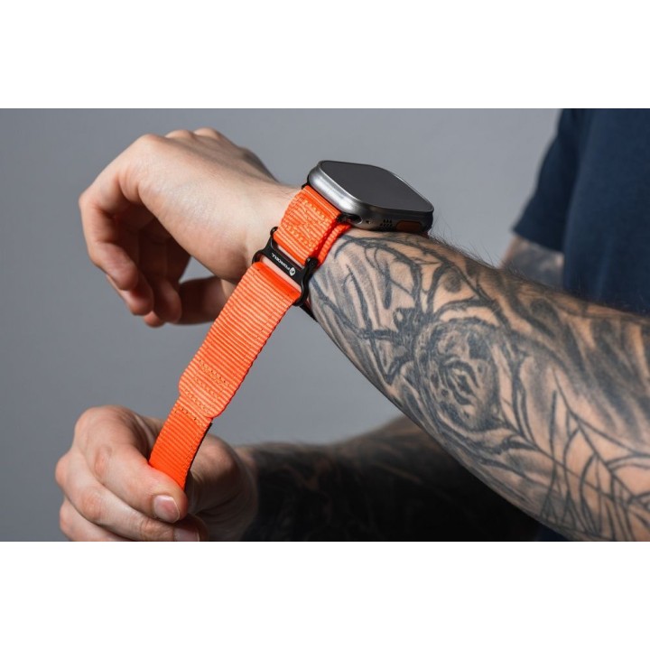 Pasek do Apple Watch Forcell F-Design FA05 rzep nylon 38 / 40 / 41 mm pomarańczowy