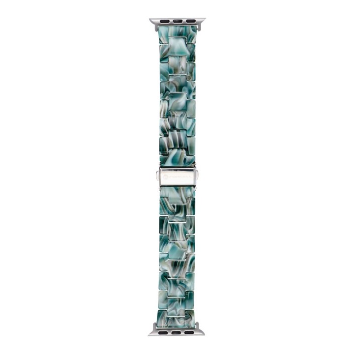 Strap for Apple Watch Forcell F-Design FA04 clasp, marbled resin 38 / 40 / 41 mm green