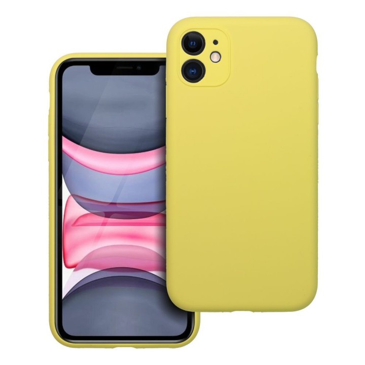 Case for iPhone 11 Silicone 2mm (camera protection) yellow